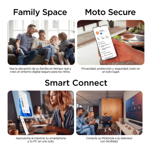 Cod. 308 Motorola G06 4G / Helio G81 Extreme / Ram 4GB (+8GB Aut. Boost AI), 128GB Alm. / 6.88" HD+ 120Hz Gorilla&reg; Glass 3 / Cam. 50MP, Selfie 8MP / Android&trade; 15 / Aud. Dolby Atmos&reg; / 5200mAh / Dual SIM / IPX IP64 / Naranja