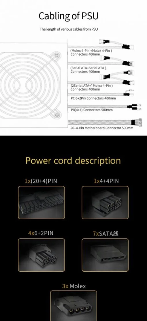 Cod. G:102 Fuente de Poder GAMEMAX GP-750 / Certificada 80 Plus Bronze /14CM Ventilador / 750WATTS / ATX P/PC