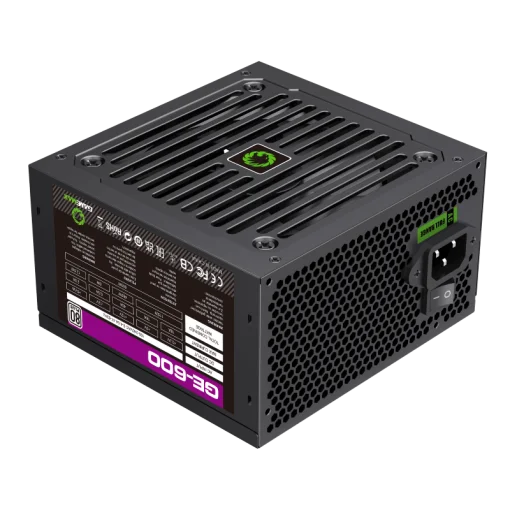 Cod. 121 Fuente de Poder GAMEMAX GE-600 / Alta eficiencia 80 Plus / 600Watts / 12CM Ventilador / ATX P/PC