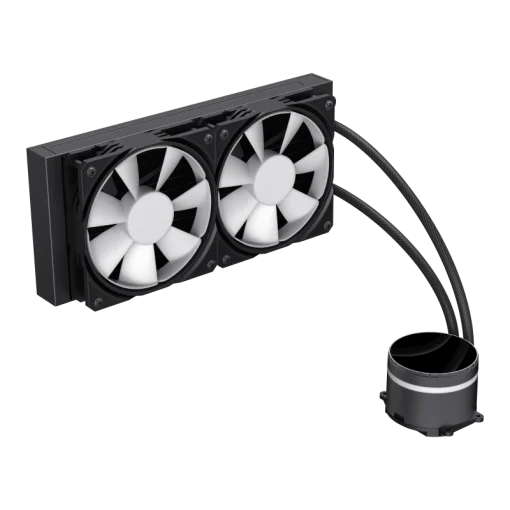 Cod. B:157  Sistema de Enfriamiento Líquido GAMEMAX ICEBURG 240 Infinity / FAN 2*120MM PWM / Sincronización ARGB AURA Sync / Conector 5V, 3 pines / 12V 4 pines / Compatible; Intel LGA 1851/1700 y AMD AM5 / ARGB