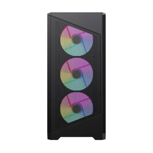 Cod. G:286 Case Gaming GAMEMAX Destroyer MB / lateral y vidrio templado / frontal malla / 1*USB3.0 + 2*USB2.0 / HD audio / Incluye: 4*ventiladores 12mm. ARGB