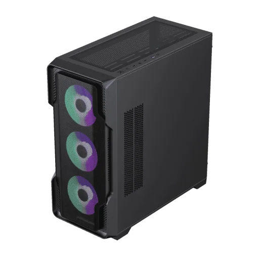 Cod. 289 Case Gaming GAMEMAX Siege BK / E-ATX /lateral y vidrio templado / frontal malla / 1*USB3.0 + 2*USB2.0 / HD audio / Incluye: 4*ventiladores 12mm. ARGB