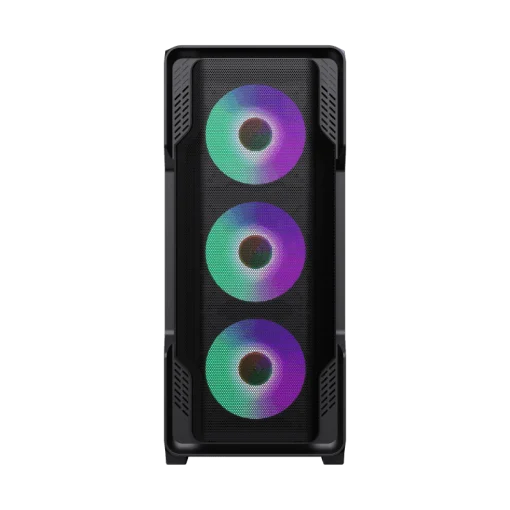 Cod. 289 Case Gaming GAMEMAX Siege BK / E-ATX /lateral y vidrio templado / frontal malla / 1*USB3.0 + 2*USB2.0 / HD audio / Incluye: 4*ventiladores 12mm. ARGB