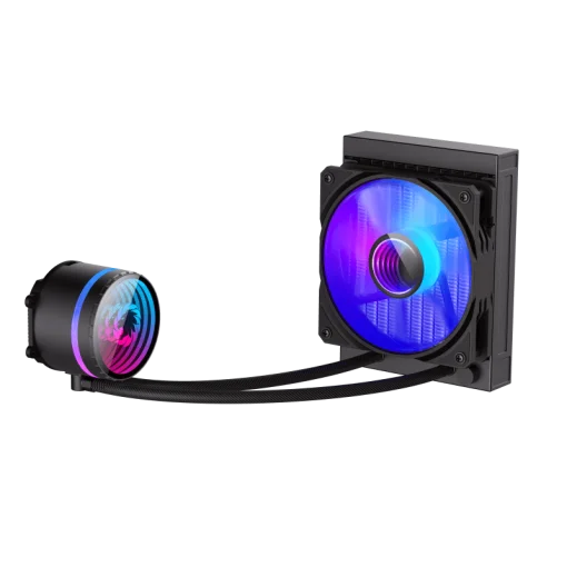 Cod. 156 Sistema de Enfriamiento Líquido GAMEMAX ICEBURG 120 Black / FAN 1*120MM PWM / Sincronización ARGB AURA Sync / Conector 5V, 3 pines / 12V 4 pines / Compatible Intel 13va. Gen. LGA 1700 / AMD AM5 / ARGB