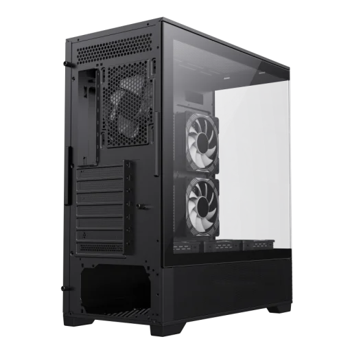 Cod. G:254 Case GAMEMAX VISTA AB Negro / ATX / lateral y frontal vidrios templados / marco metálico de acero / Incluye 6*fan ARGB (3*fan inversos y 3*fan normales) + Controlador V4.0 ARGB HUB PWM WH y control remoto / 1*USB3.0 + 1*USB2.0 + 1*USB tipo-C /
