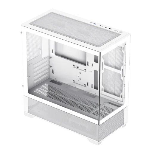 Cod. 256 Case GAMEMAX VISTA MW / M-ATX / 1*USB3.0, 2*USB2.0 / vista panorámica 270° con vidrios templados / marco metálico de acero / admite tarjetas NVIDIA Serie 4000 &amp; refri. líquida 360° / audio combinado / Soporta hasta 9*Fans