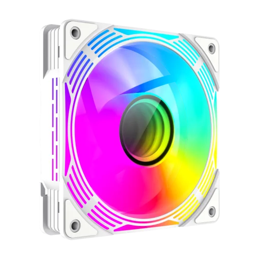 Cod. V:282 Kit Ventiladores PC GAMEMAX KF300R WH / 3*FAN120mm aspa invertida / Luces ARGB / AURA 3 pin 5V, PWM 4 pines Smart control