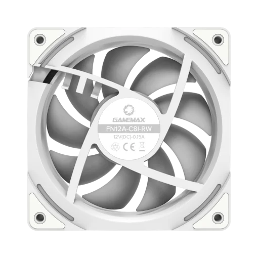 Cod. V:282 Kit Ventiladores PC GAMEMAX KF300R WH / 3*FAN120mm aspa invertida / Luces ARGB / AURA 3 pin 5V, PWM 4 pines Smart control