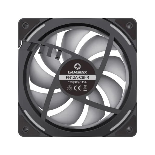 Cod. V:280 Kit Ventiladores PC GAMEMAX KF300R BK / 3*FAN120mm aspa invertida / Luces ARGB / AURA 3 pin 5V, PWM 4 pines Smart control