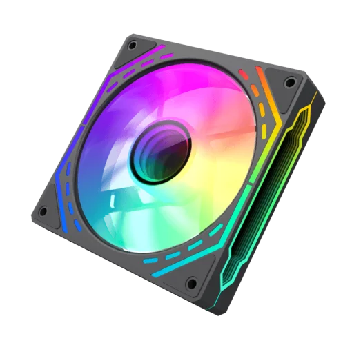 Cod. V:277 Ventilador PC GAMEMAX FN12A-S2I / FAN120mm / Luces ARGB Infinito 24 LED (8+16) / Conector dual: PWM 4 pines (M/F) / ARGB Aura 3 pin 5V (M/F)