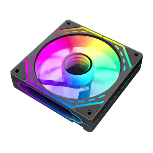 Cod. V:277 Ventilador PC GAMEMAX FN12A-S2I / FAN120mm / Luces ARGB Infinito 24 LED (8+16) / Conector dual: PWM 4 pines (M/F) / ARGB Aura 3 pin 5V (M/F)