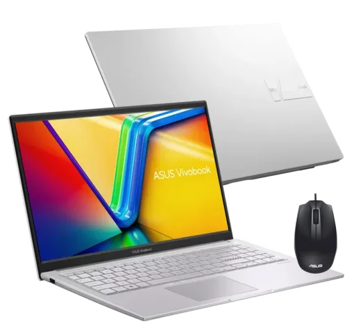 Cod. 1798 ASUS VivoBook 15 X1504V / Intel&reg; Core&trade; 5 120U (10 n&uacute;cleos, hasta 5,0GHz) / 12GB / 512GB NVMe&trade; SSD / 15.6" FHD / Sin Sistema (OS) / Wi-Fi 6 &amp; BT 5.3 / Sensor de Huella / Teclado Espa&ntilde;ol alfanum&eacute;rico / Cool Silver + Mouse&nbsp;Asus