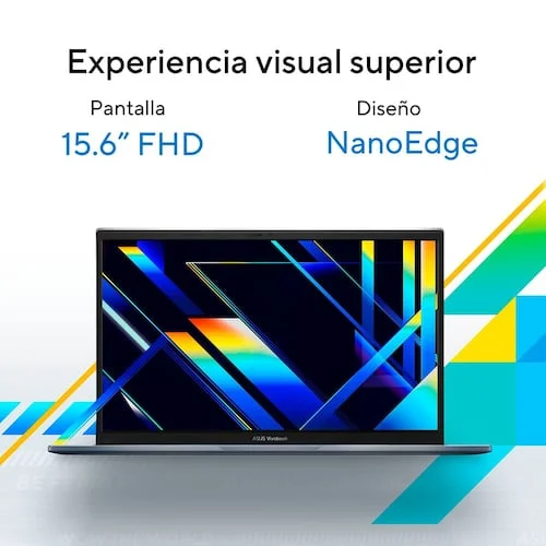 Cod. 1698  Kit ASUS VivoBook 15 X1504V / Intel® Core™ i3-1315U 13va. Gen (10MB caché, hasta 4,4 GHz) / 8GB / 512GB NVMe™ SSD / 15.6&quot; FHD / Sin Sistema (OS) / Wi-Fi 6E&amp; BT 5.3 / Teclado Español alfanumérico / Quiet Blue + Mochila + Mouse Asus