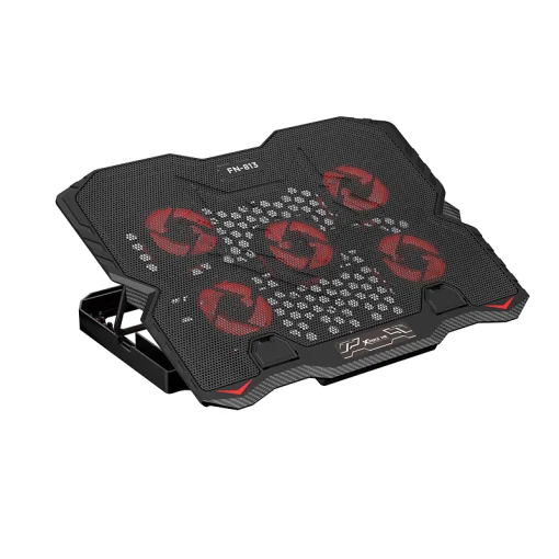 Cod. B:166 Base de Enfriamiento P/Laptop XTRIKE ME FN-813 / hasta 15.6" / 5 Ventiladores (60mm) / Led rojos / 2 Puertos USB / 5 niveles ajustables / Soporte extra para celular
