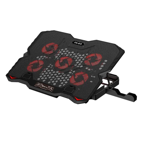 Cod. B:166 Base de Enfriamiento P/Laptop XTRIKE ME FN-813 / hasta 15.6" / 5 Ventiladores (60mm) / Led rojos / 2 Puertos USB / 5 niveles ajustables / Soporte extra para celular