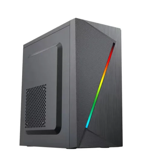 COD. 407 Combo case INS CA-054 Black / 1*USB3.0 + 2*USB 2.0 / panel frontal tira LED RGB (14 modos) / ATX / Teclado multimedia USB / Parlantes / Mouse USB / Fuente 950W + Headphone 750