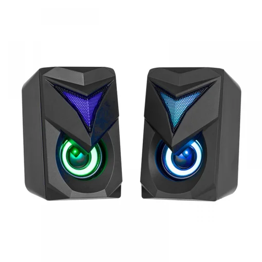 Cod. X:225 Parlantes Stereo 2.0  P/PC Xtrike Me SK-405 / Luz Led efecto 7 colores / USB (Power) + Jack 3.5MM (Audio) / 6W(2*3W