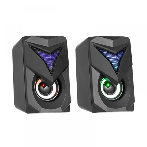 Cod. X:225 Parlantes Stereo 2.0  P/PC Xtrike Me SK-405 / Luz Led efecto 7 colores / USB (Power) + Jack 3.5MM (Audio) / 6W(2*3W