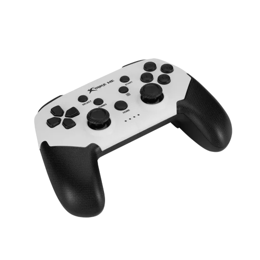 Cod. 074 Control de juegos Xtrike Me GP-43 Wireless &amp; Cableado / Batería 400mAh (5 horas) / 20 botones / Clip P/teléfono / Compatible: PS4/PS3/N-switch/IOS13.0+/Android. cable: PC D-input y X-Input/IOS13.0