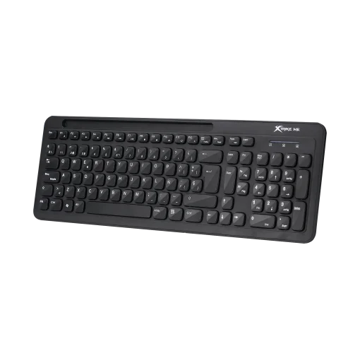 Cod. X:232 Teclado XTRIKE ME KB-303 SP / Inalámbrico Dual (2,4G y Bluetooth) / 105 teclas Membrana / Soporte P/Móvil o tablet / compatible Windows/MAC/IOS /Android / Español