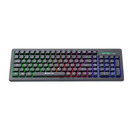 Cod. X:258 Teclado Gaming XTRIKE ME KB-309 BK SP / retroiluminado efecto arcoíris mixto / Multimedia / silencioso / USB, 1.5 m / Español