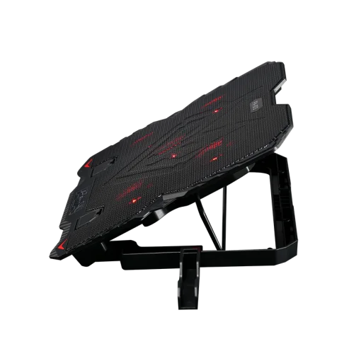 Cod. B:166 Base de Enfriamiento P/Laptop XTRIKE ME FN-813 / hasta 15.6" / 5 Ventiladores (60mm) / Led rojos / 2 Puertos USB / 5 niveles ajustables / Soporte extra para celular
