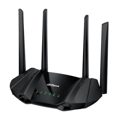 Cod. 160 Router Wi-Fi 6 AX1500 Dahua DH-AX15M / 1.5 Gbps (5GHz@1201 Mbps y 2.4GHz@300 Mbps) / 2* P/LAN Gigabit y 1* P/WAN Gigabit / WPA3 / Tecnología OFDMA y 1024-QAM. - Beamforming, MU-MIMO