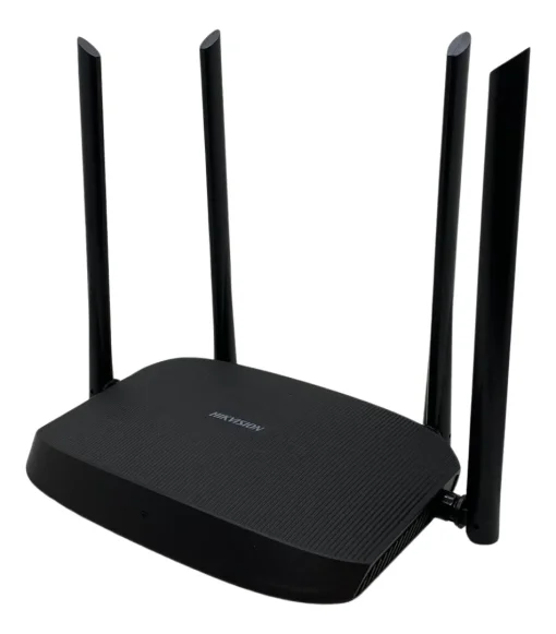 Cod. 151 Router Wi-Fi 5 Gigabit AC1200 HIKVISION WR12GC / 1.2Gbps (5GHz@867 Mbps, 2.4GHz@300 Mbps) / 3*P/LAN Giga y 1*P/WAN Giga / 4x Antenas 5dBi, MIMO / Beamforming / Multimodo (Access Point, Extersor de Rango, WISP)