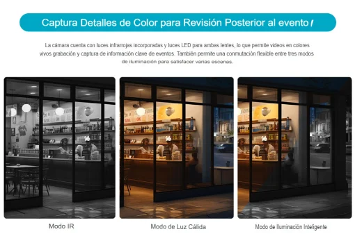 Cod. 371 Cámara Smart Exterior 360° DAHUA Picoo Dual 2K D1 3MP+3MP / Wi-Fi 6 / Vista Nocturna Dual Ligth (40m IR) / Detección humana/vehículo IA / 6*modos patrulla / Alarma (Luz y sonido) / Seg. automát. / Audio bidireccional / Soporta microSD (hasta 256G