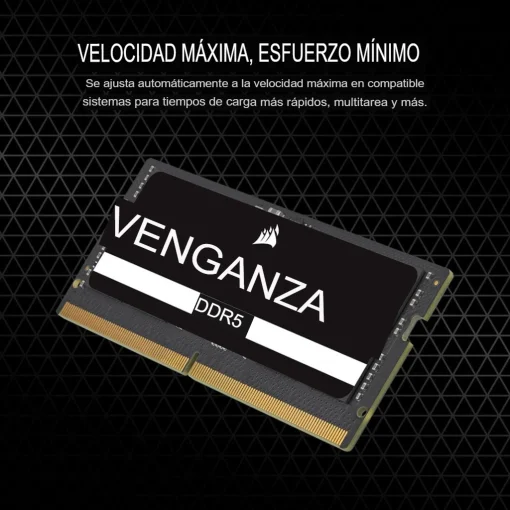 Cod. L5:283 Memoria RAM CORSAIR Vengeance P/Laptop 16GB DDR5 5200 MHz, 1.1V CL44