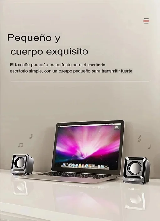 Cod. L:238 Parlantes PC Lenovo A01 / 6W (3W*2) / Control de volume / Interfaz: Jack 3.5mm (Audio) + USB(Power) Cable 1.05m