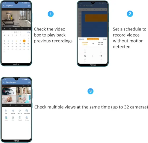 Cod. 400 Cámara Smart TP-Link Tapo C110 2K (3MP) / Detección de persona/movimiento / vista nocturna 12 m zonas de bloqueo / Alarma / Audio bidireccional / Soporta microSD (hasta 512GB)