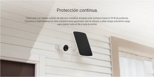 Cod. 224 Panel solar Ezviz CS-CMT para Recargar Cámara de Batería Ezviz CS-BC1/ Hasta 6,18 W de potencia de carga/ celdas de silicona monocristalina / protección IP65 /cable 4 mt.