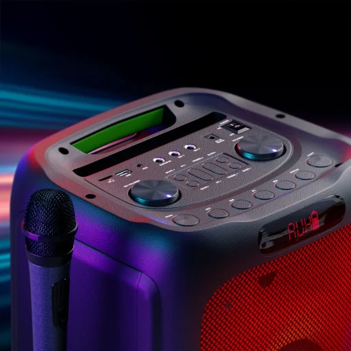 Cod. 236 Parlante Klip Xtreme BoomFire Pro KLS-662 TWS Bluetooth&reg; v5.0 / 3.000W PMPO (RMS 200W) / 2*Subwoofers 8" / Luces LEDs de Fuego P/Fiestas / Bat. litio (Hasta 22 H al 50%) / Radio FM / Incl. Mic. Inal&aacute;mbrico