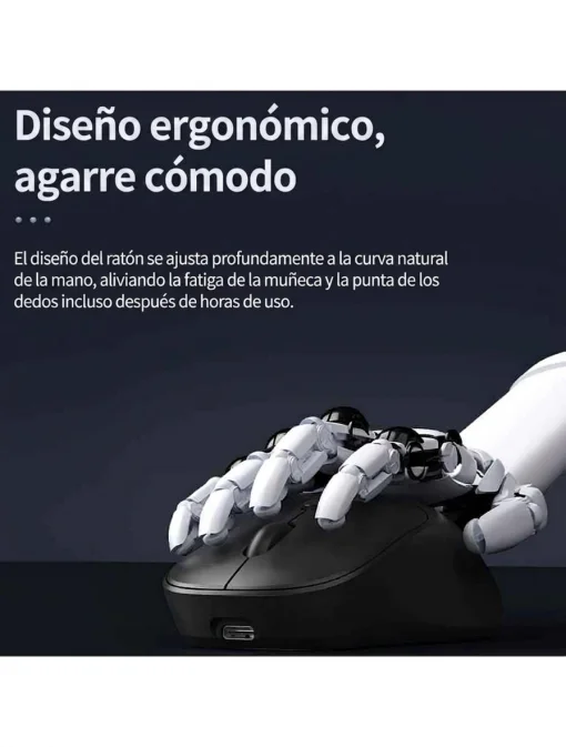 Cod. 297 Mouse Inal&aacute;mbrico ACER OMR268 PK / Dual (2.4G &amp; Bluetooth&reg; 5.2) / 1600 DPI / 4 botones / Dise&ntilde;o Ergon&oacute;mico / Bat. Recargable (500mAh)