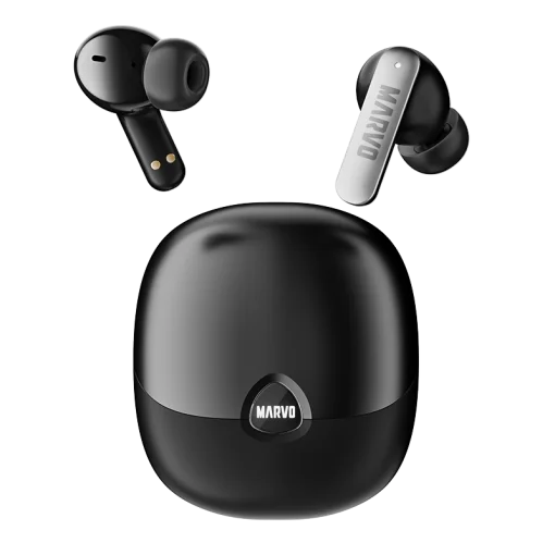 Cod. B:104  Audifonos TWS Marvo Ai Pro SOUND TS6389 / BT5.4 / Cancelación de ruido / Audio HD / Bat. 500mAh (30H) / Aud. carga 1.5H, uso 6H / USB-C / Chat GPT AI translation / IPX4