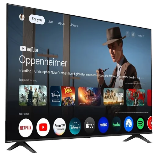 Cod. 106 Smart TV RCA 65&quot; QLED 4K Ultra HD / Google TV / HDR 10 / 2*HDMI, 2*USB / Wi-FI, Bluetooth / Google Cast / Dolby Audio / Control remoto por voz