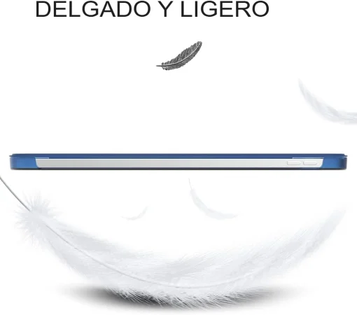 Cod. E:144 Estuche MoKo P/ iPad (A16) 11&ordf; Gen. 11" (2025)&nbsp;&amp; iPad 10&ordf; Gen. 10.9"(2022) / R&iacute;gido delgada con soporte / Carcasa Trasera Transl&uacute;cida con exterior de cuero / Azul