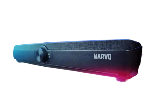 Cod. M:147 Barra de sonido Wireless Stereo MARVO (SG-286) Etna 40 / Bluetooth 5.3 / 2*5W / LED Efectos RGB / Control de volumen / USB(Power) / Black
