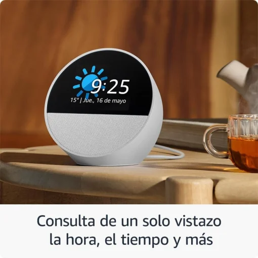 Cod. 229 Amazon Echo Spot Despertador Smart con Alexa / pantalla táctil 2.83&quot; con Reloj personalizable / Parlante 1.73” (sonido vibrante) / Wifi / Bluetooth / Color Negro carbon