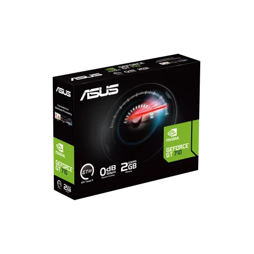 Cod. 215 Tarjeta de video ASUS GeForce&reg;&nbsp;GT 710 2GB GDDR5 EVO / HDMI, DVI-D, VGA / perfil bajo P/ HTPC silenciosos / PCI-E 2.0