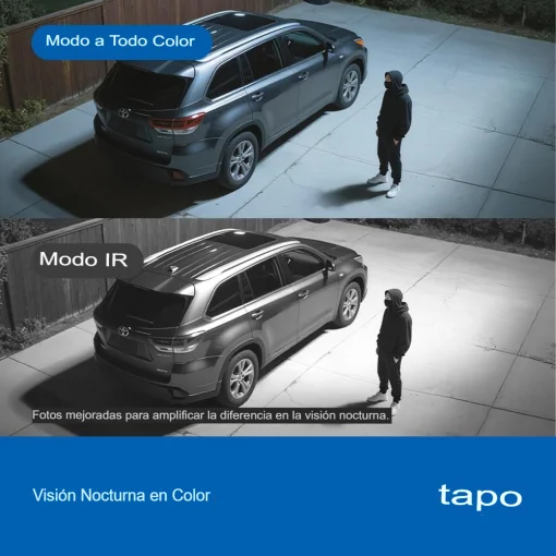 Cod. 413 Kit C&aacute;mara TP-Link Tapo C630 360&deg; 3K 5MP &amp; panel solar / Captura Continua 24/7 / Visi&oacute;n Nocturna a Color / Detecci&oacute;n (pers. masc. veh.) &amp; Seg. por IA 360&deg; / Alarma: Sonido/Luz / Audio bidireccional / Soporta microSD(512GB) / Bat. recargable 6700