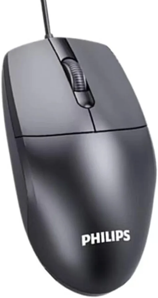 Cod . 272  Mouse PHILIPS 2000 series SPK7247B/85 / 3 botones / Óptico / 1200DPI / USB, Cable 1.8 m / Black