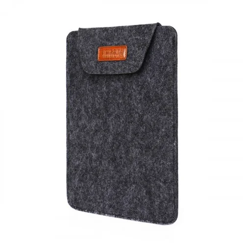 Cod. 096 Estuche de fieltro acrilico INS PIN LS216 P/laptop de 15.6&quot; / Gris oscuro