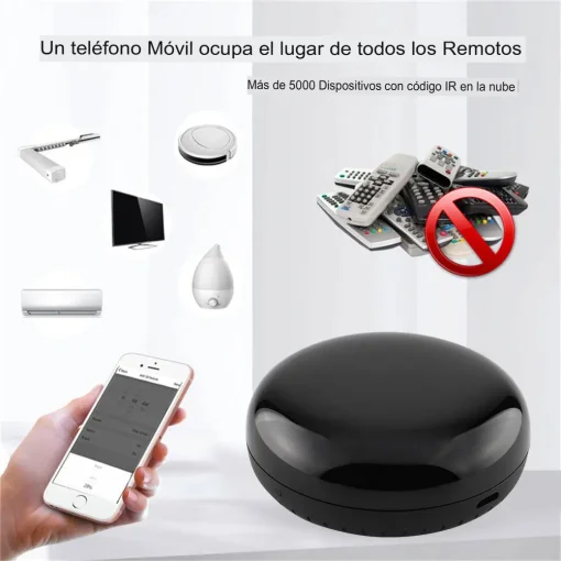 Cod. 1141 Control Remoto Universal WiFi-IR Smart LQ-Y06 / Controla Electrodom&eacute;sticos y Productos Electr&oacute;nicos / Compatible: Alexa, Google Home / Control por Voz APP
