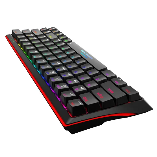 Cod. M:251 Teclado Mecánico MARVO KG962W / Tri-modo: (Wireless 2.4G + BT 5.0 &amp; cableado) / 63 teclas / Jixian Azul / Clásico Compacto 60% / RGB Rainbow (12 modos) / Bat. 1200 mA / Español