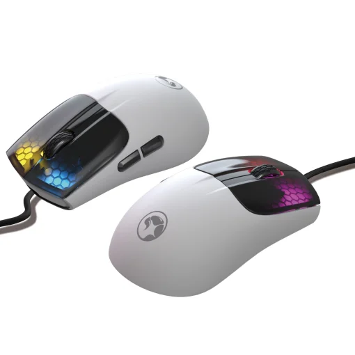 Cod. GM:235 Mouse MARVO M727 / 12000DPI / Iluminación RGB (12 modos) / Ergonómico ambidiestro / USB, Cable trenzado 1.6 m / 6 Botones (programables) / Larga duración (20 millones de clic)