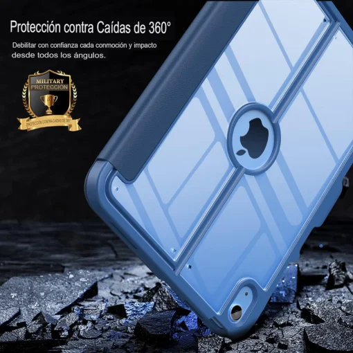Cod. E:150 Estuche MoKo P/ iPad (A16) 11&ordf; Gen. 11" (2025) &amp; iPad 10&ordf; Gen. 10.9"(2022) / Con porta L&aacute;piz / parte trasera transparente / Protector de pantalla integrado / Azul marino