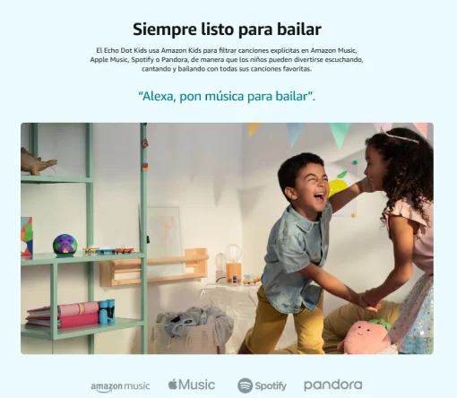 Cod. A:254 Parlante Smart Amazon&nbsp;Echo Dot (5ta Gen.) Kids /&nbsp;sonido vibrante 1.73&rdquo; / Audio-Libros, Juegos Educativos (1 a&ntilde;o Amazon Kids+) / Control parental - Stardust