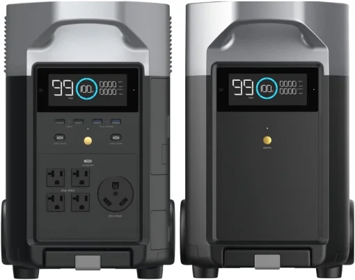 Cod. 209 Estación de Energía &amp; Batería de reserva Smart Powerstation ECOFLOW DELTA Pro 7.2 kWh: LiFePO4 / salida 3.600W, Max 7.200W / 4*Tomas CA 120V/20A, 1*toma TT-30R CA 120V/30A, 2*USB-A Carga rápida, 2*USB-A, 2*USB-C (100W), 2*DC, 1*Car, 1*Anderson